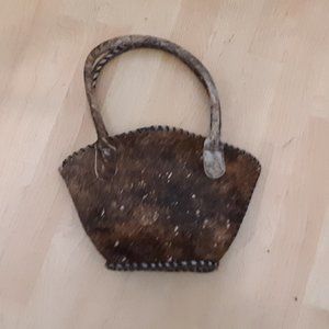 FUR FUN BAG - LEATHER COWHIDE